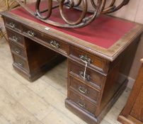 A pedestal desk, W.120cm