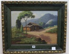 Bertoni Filham, pair of oils on canvas, Brazilian landscapes, signed, largest 35 x 49cm