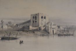 David Roberts RA, a set of three framed lithographs from vol. 5 of 'The Holy Land...' (small
