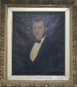 English school c.1900, oil on canvas, portrait of a gentleman, 64 x 53cm
