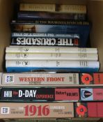 A collection of military history books (3 boxes)