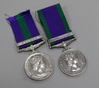 Queen Elizabeth II General service medals, Saudi Arabia and Malya