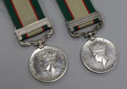 Two named Indian service medals, North West Frontier