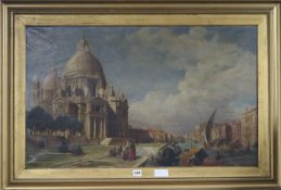 After George Belton Moore, oil on canvas, Venetian scene, 52 x 56cm