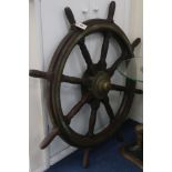 A Ship's wheel, H.124cm