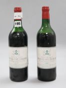 Two bottles of Chateau Pape Clement 1967