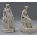 A Victorian Parian figure - Venus and one other, (a.f.)