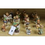 A collection of Goebels figurines and others