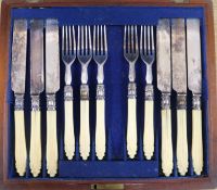 A quantity of mixed silver and plated flatware