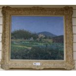 § Christopher Cavania Sanders (1905-1991) oil on canvas, Near Mowleliman, signed, 50 x 61cm