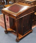 An early Victorian rosewood davenport