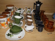 A collection of Midwinter and Portmeirion 1960's tea and coffee ware etc