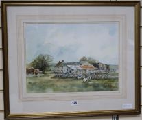 Valerie Batchelor, watercolour, "Near Movey Ash, Derbyshire", signed, 33 x 45cm