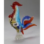 A Murano glass cockerel