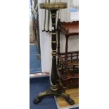 A gilt metal mounted simulated rosewood and parcel gilt torchere, H.121cm