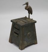 A copper Arts and Crafts cigarette dispenser, possibly Liberty & Co