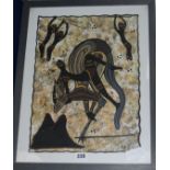 Teesa Pekkham, an aboriginal artwork, Ngalculli, 47 x 37cm