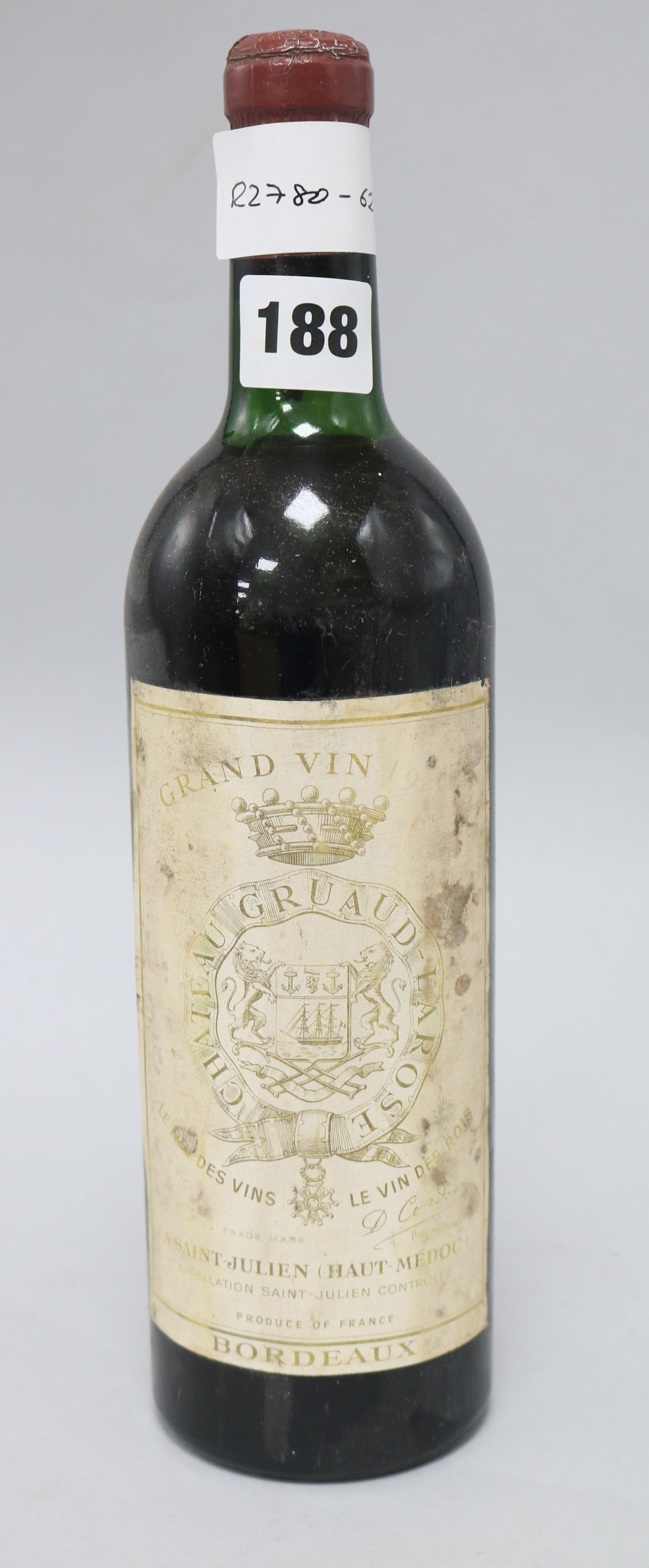 One bottle of Chateau Gruaud Larose 196...?