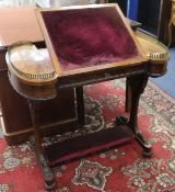 A George IV rosewood small writing table, W.91cm