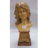 An Art Nouveau bust of a girl