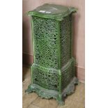 An enamelled conservatory stove H.70cm