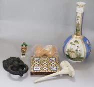 A Dresden vase and various collectables