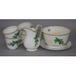 A Victorian leaf patterned tea set - setting for 12 persons