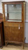 A French display cabinet, H.149cm