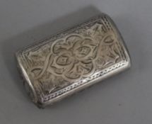 A Victorian silver snuff box, Frederick Marson, Birmingham, 1880, 46mm.