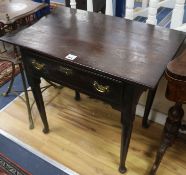 A George II oak lowboy, W.81cm