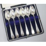 A set of six George III silver Old English pattern teaspoons by Peter & Ann Bateman, London, 1791.