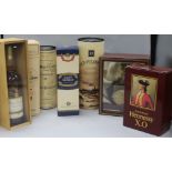 Six assorted bottles of whisky including The Balvenie Single Malt Doublewood aged 12 Years, a
