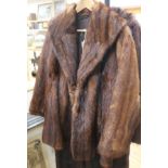 A brown mink jacket