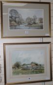 Valerie Batchelor, watercolour, "Near Movey Ash, Derbyshire", signed, 33 x 45cm. Robert Luckhurst,