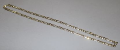 A 9ct gold curb link chain, 14.5grams, 54cm.