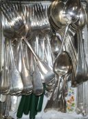 A quantity of plated cutlery