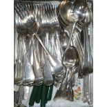 A quantity of plated cutlery