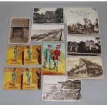 A quantity of postcards