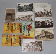 A quantity of postcards