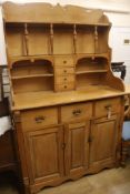 A pine dresser, W.122cm