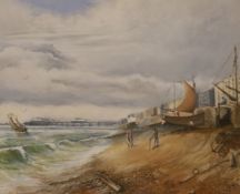 Brighton Beach- Cecil Rice- Approaching storm,44 x 54.5cm