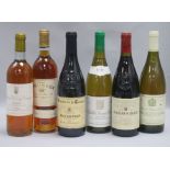 Four assorted white wines including Rieussec, Sauternes, 1978 and Chateau Doisy Daene, 1982 and