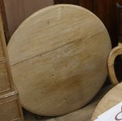 A bleached mahogany circular breakfast table, W.103cm