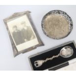 A cased 1960's silver spoon commemorating the investiture of Charles, Prince of Wales in 1969, J.