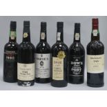 One bottle of Warre's Quinta da Cavadinha, 1978 Port, one Dow's 1980 Vintage Port and one