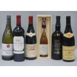 Six mixed wines etc. including Italian Targa Reserva, 1989, Tokaji Aszu, 2008 and Chateau Verdignan,