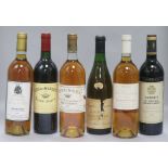 One bottle of Clos du Marquis, 1991, one Sarget du Chateau Gruade Larose, 1992 and four whites