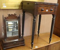 An inlaid folding card table, W.46cm