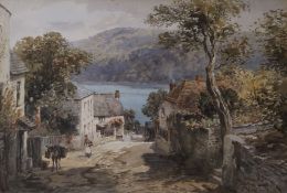 Alfred Leyman (1856-1933)watercolourCornish street scenesigned36 x 53.5cm