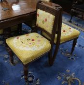 A set of six Victorian dining chairs